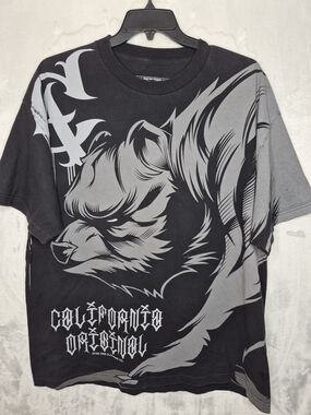 Dyse One California Original AOP Bear Graphic Shirt USA Made Mens 2XL